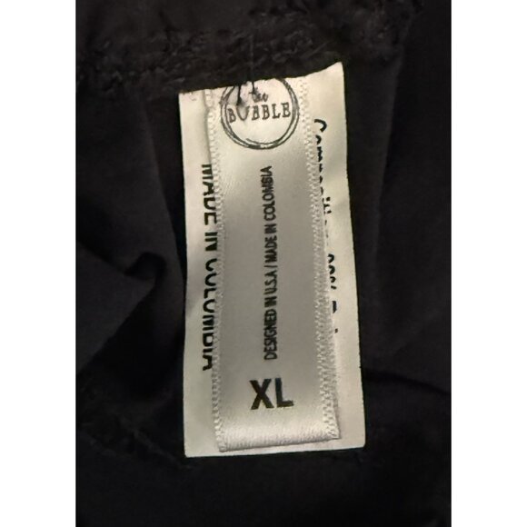 THE BUBBLE Black Pull-On Shorts Wide Waistband Drawstring Cuffed NWT Siz XL - Picture 7 of 9